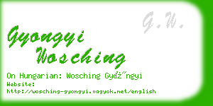 gyongyi wosching business card